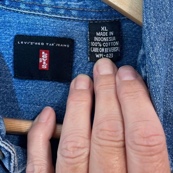 Men’s Levi’s Red Tab Shirt, cotton denim, Large X-Large - Picture 6 of 6
